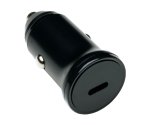 USB autós 20W C gyorstöltő, PD 3.0 gyorstöltési funkcióval, fekete, DINIC ömlesztett dobozban